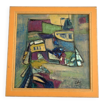 Abstract Composition Tableau Stained Glass Geometric Modern Stained Glass