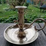 Pair of brass candle holders