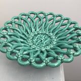 Woven ceramic fruit bowl basket