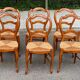 6 Louis Philippe straw chairs