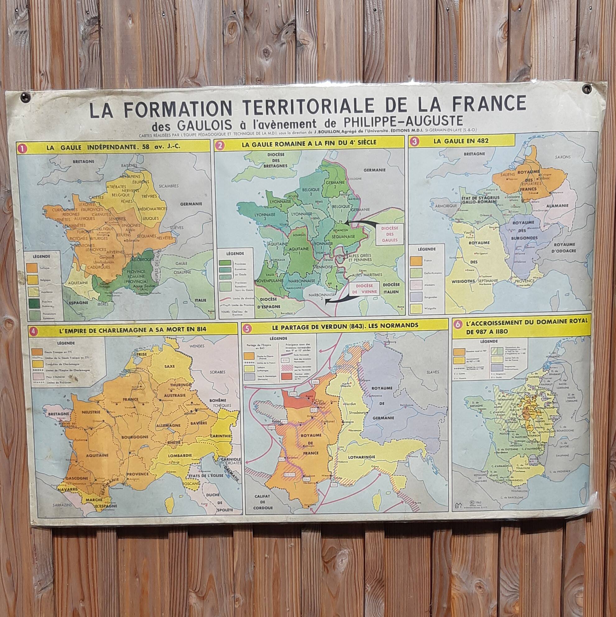 MDI school map "The territorial formation of France"