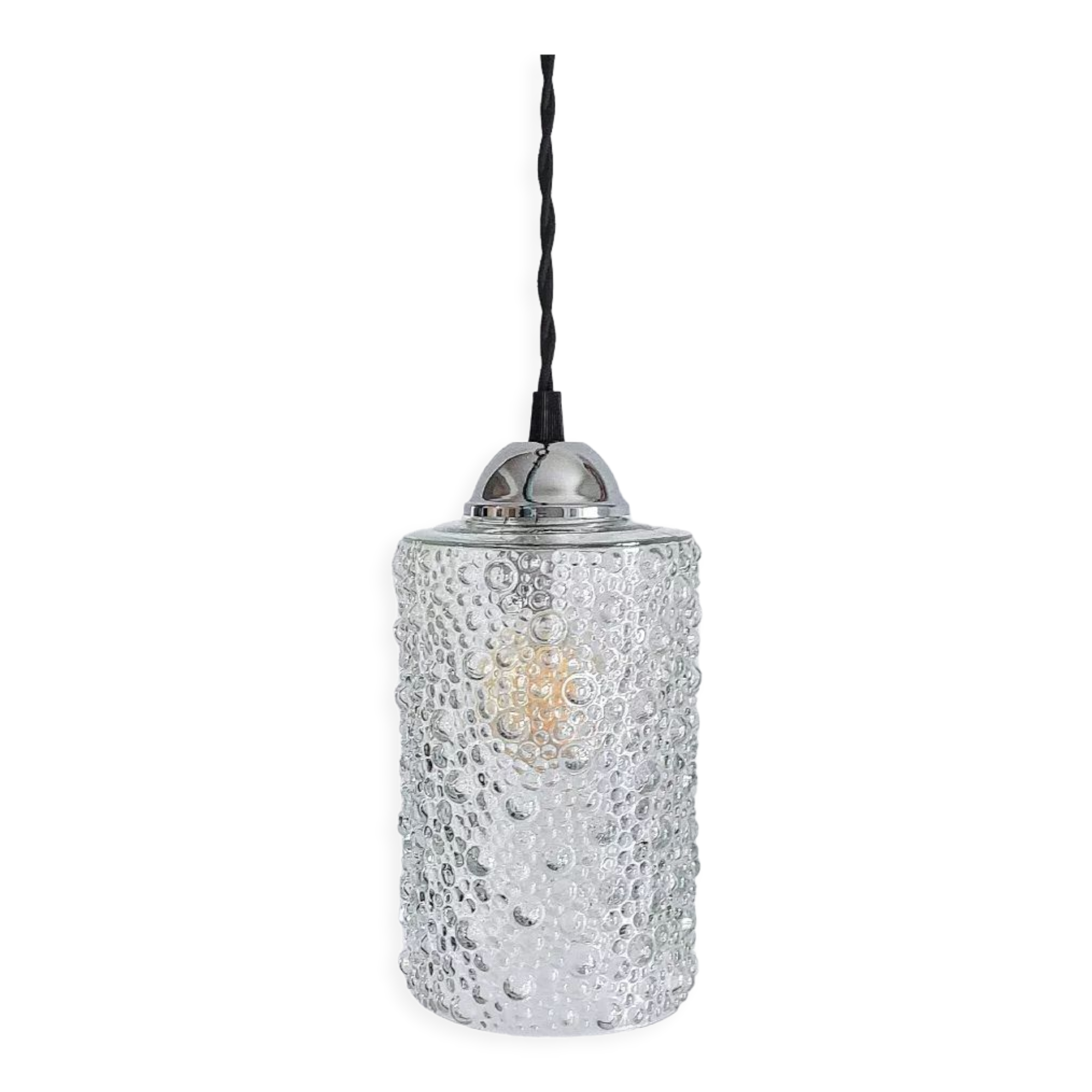 Vintage bubble glass lamp