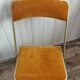 Deux chaises velours or
