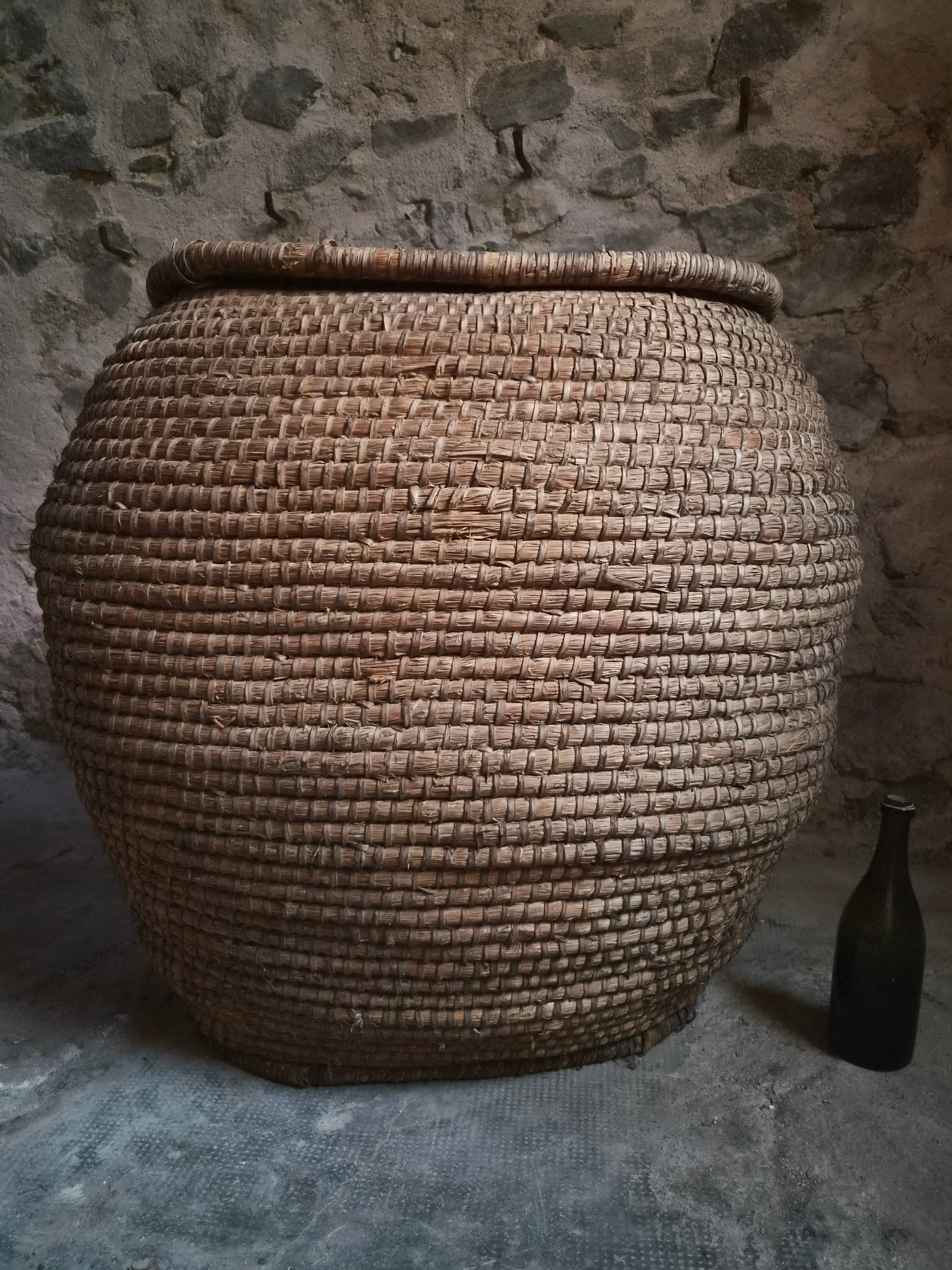 Panier à grains français ancien – Auvergne, vers 1900