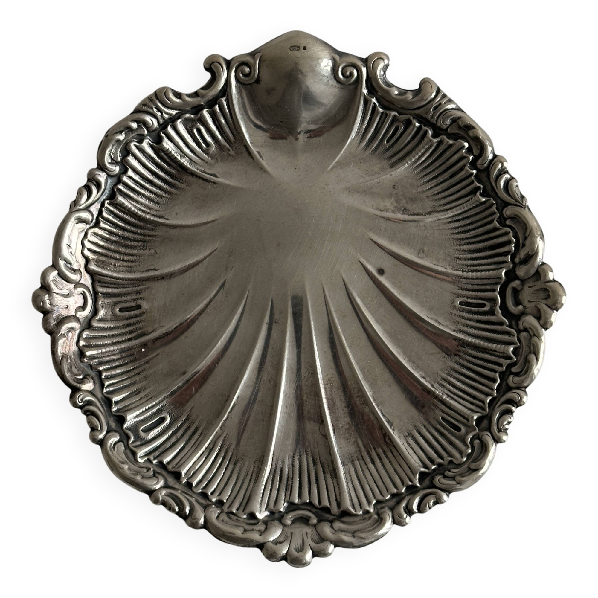 round plate shell decoration silver-plated