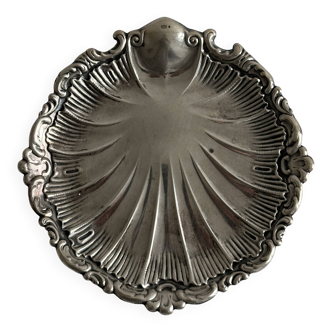 round plate shell decoration silver-plated