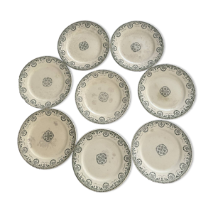 Lot de 8 assiettes plates