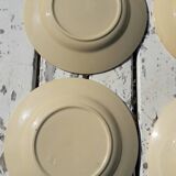 Set of 5 plates and 1 deep dish in Boch earthenware