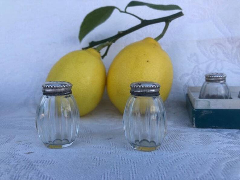 Vintage Cardeilhac/Christofle Crystal Salt & Pepper Cellars: 950 Silver Lid