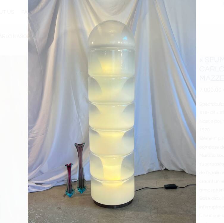 “Sfumato” pendant lamp, Carlo Nason for Mazzega, 1970s*