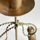 Trio of vintage knotted candlesticks brass