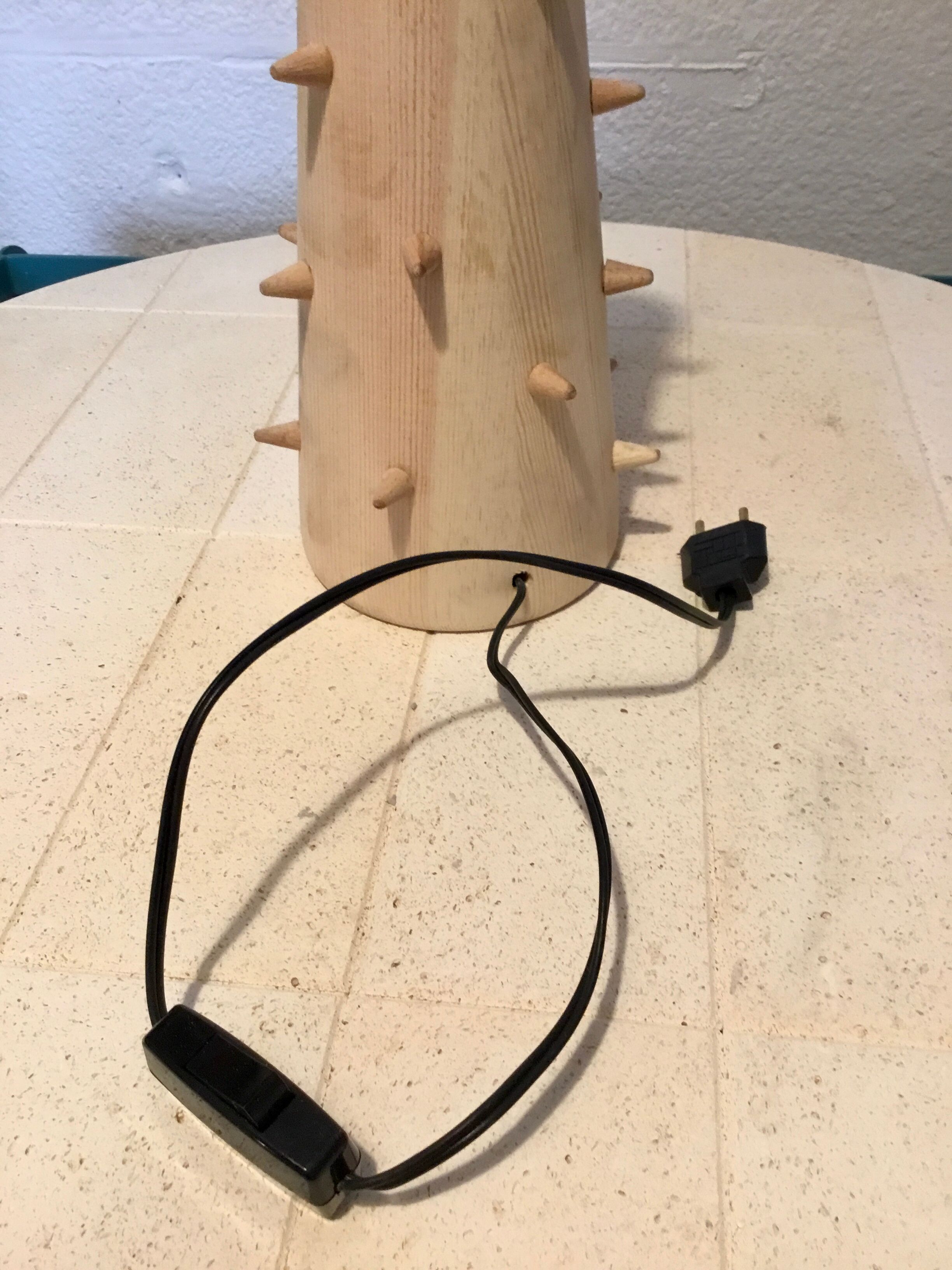 Handmade solid wood lamp base