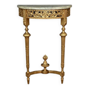 Petite Console Demi-lune - marbre louis xvi