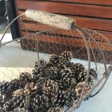 Old metal wire basket