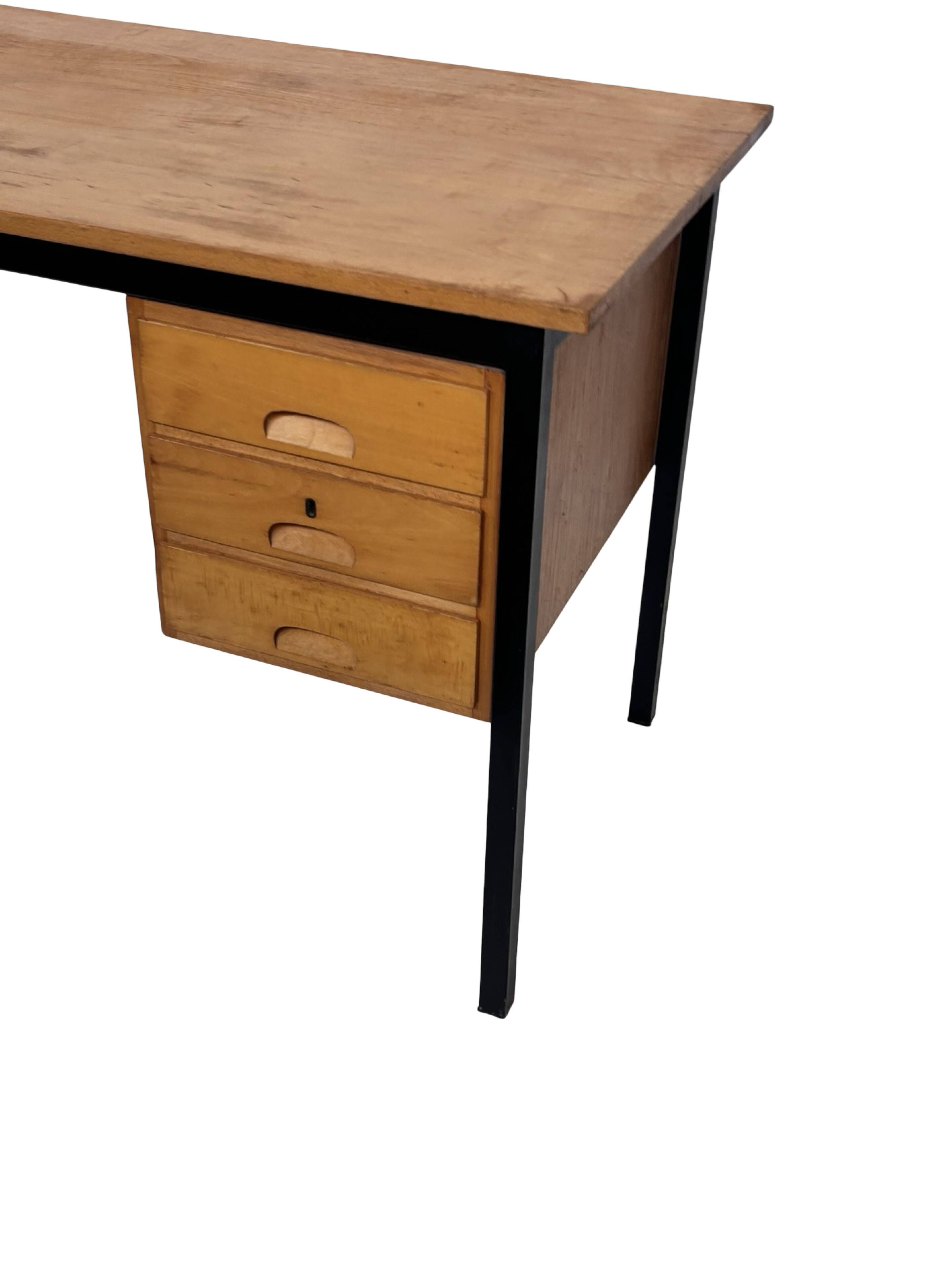 Vintage Desk 1960s Design Workspace with drawers