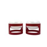 Joe Colombo, space age set of 2 mod. KD27 table lamps, Kartell Italy 1970s