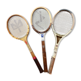 Trio of tennis rackets years 60-79