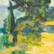 oil on panel by the Italian painter Mietta Benassi, 1950s/1960s