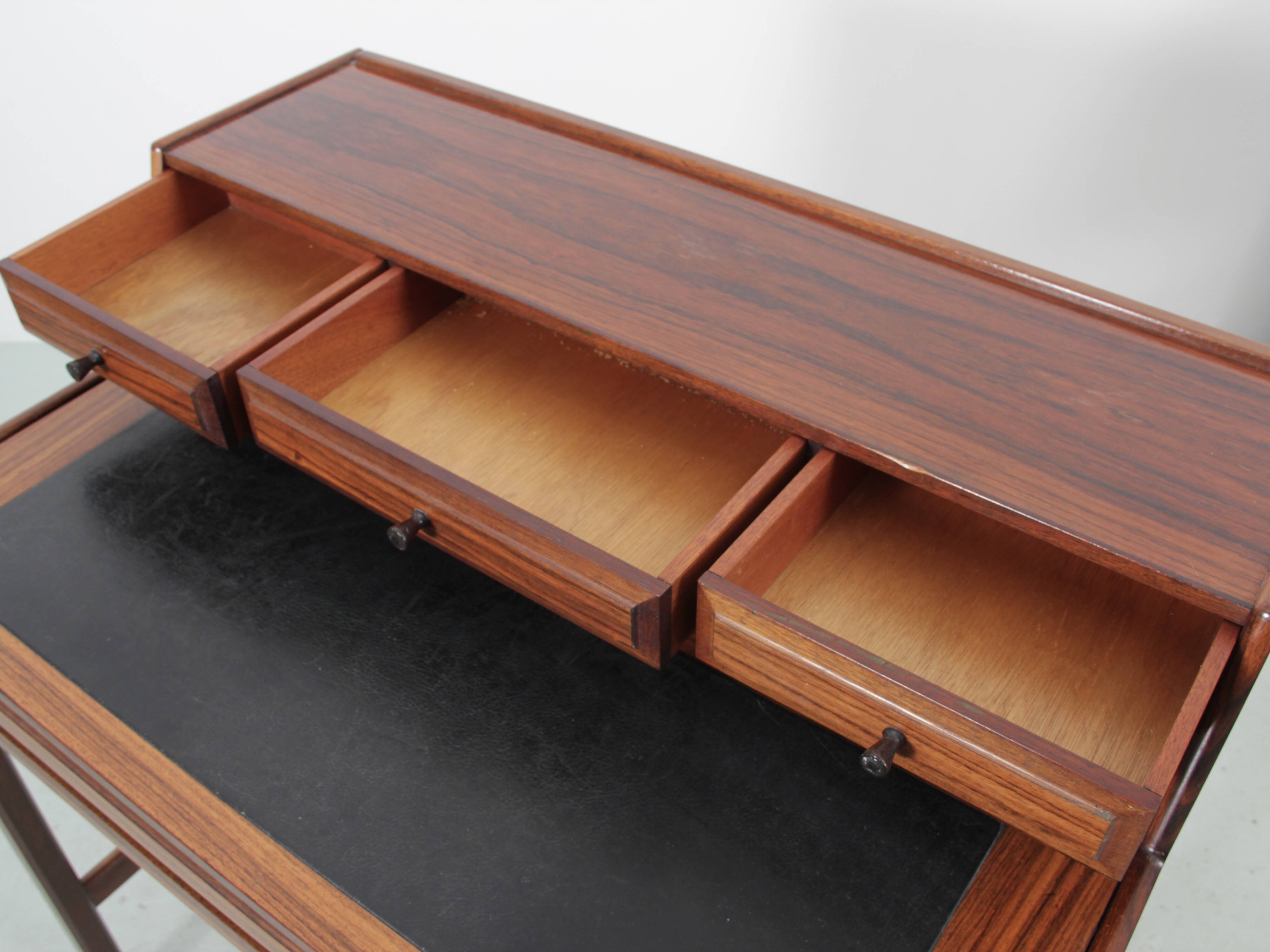 Bureau à gradin scandinave en palissandre de Rio