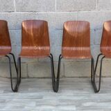 Set of 4 chairs Galvanitas S23 oak