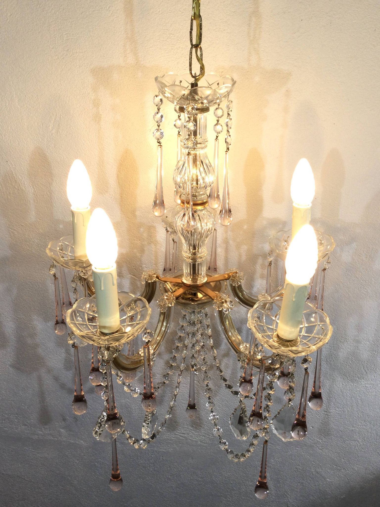 Lustre marie thérèse cristal 5 lumières