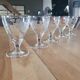 5 petits verres vintage en verre gravé