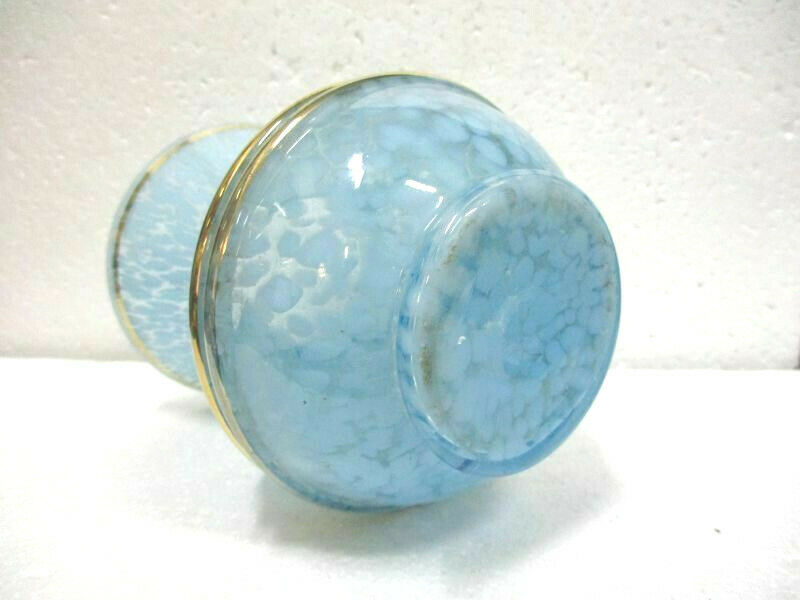 Blown and gilded spotted glass vase circa 1950