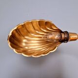 Large Art Deco brass lamp, shell shape, 1930