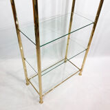 Kesterport Gold Polygonal Etagere Hollywood Regency Mid-century Display Unit 70s