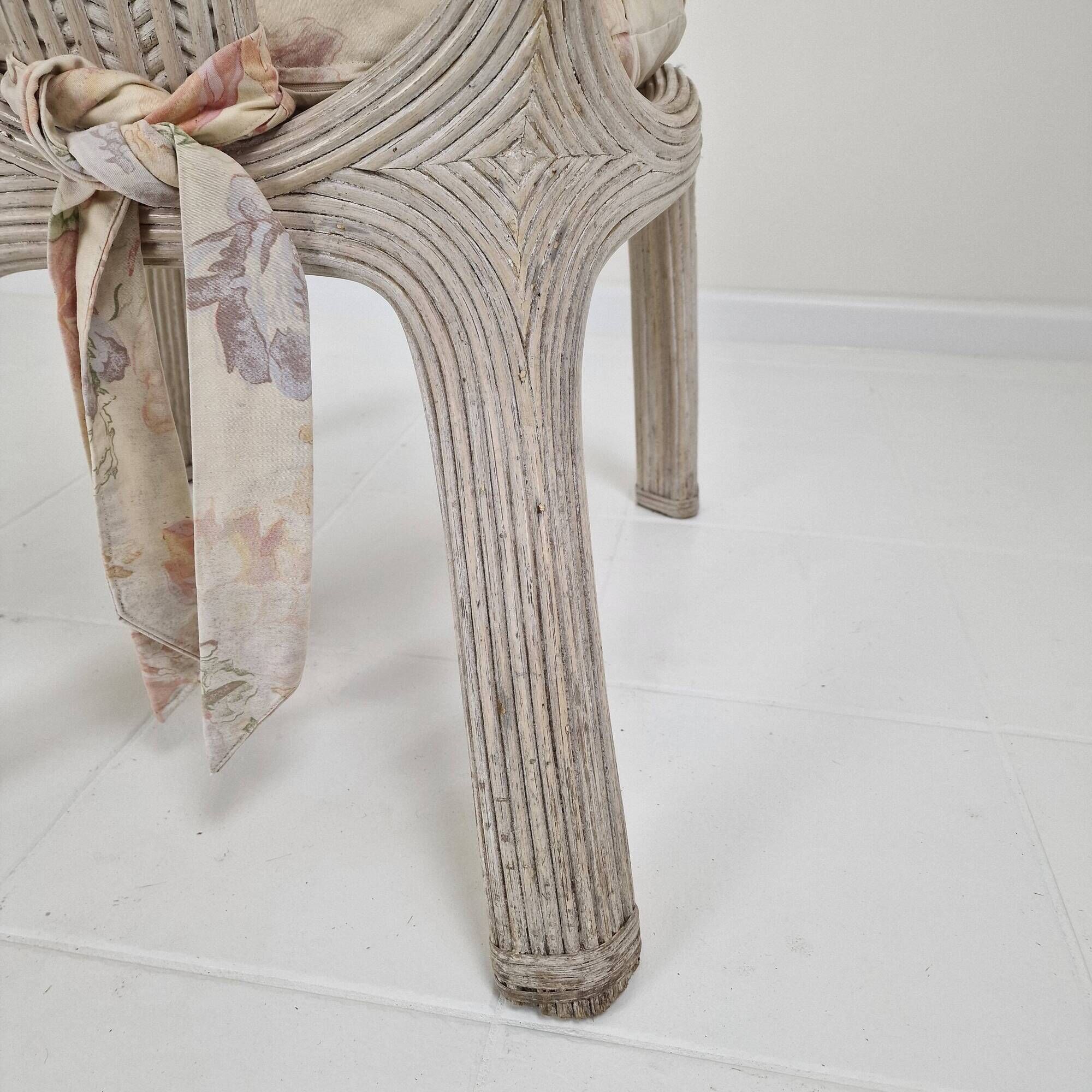 Set of 4 Vintage 'Palm Leaf' Chairs by Vivai del Sud – Hollywood Regency