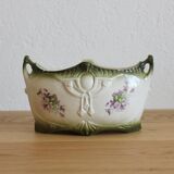 Small jardinière vase in art nouveau majolica.