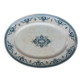 Large serving dish Terre de fer Creil Montereau