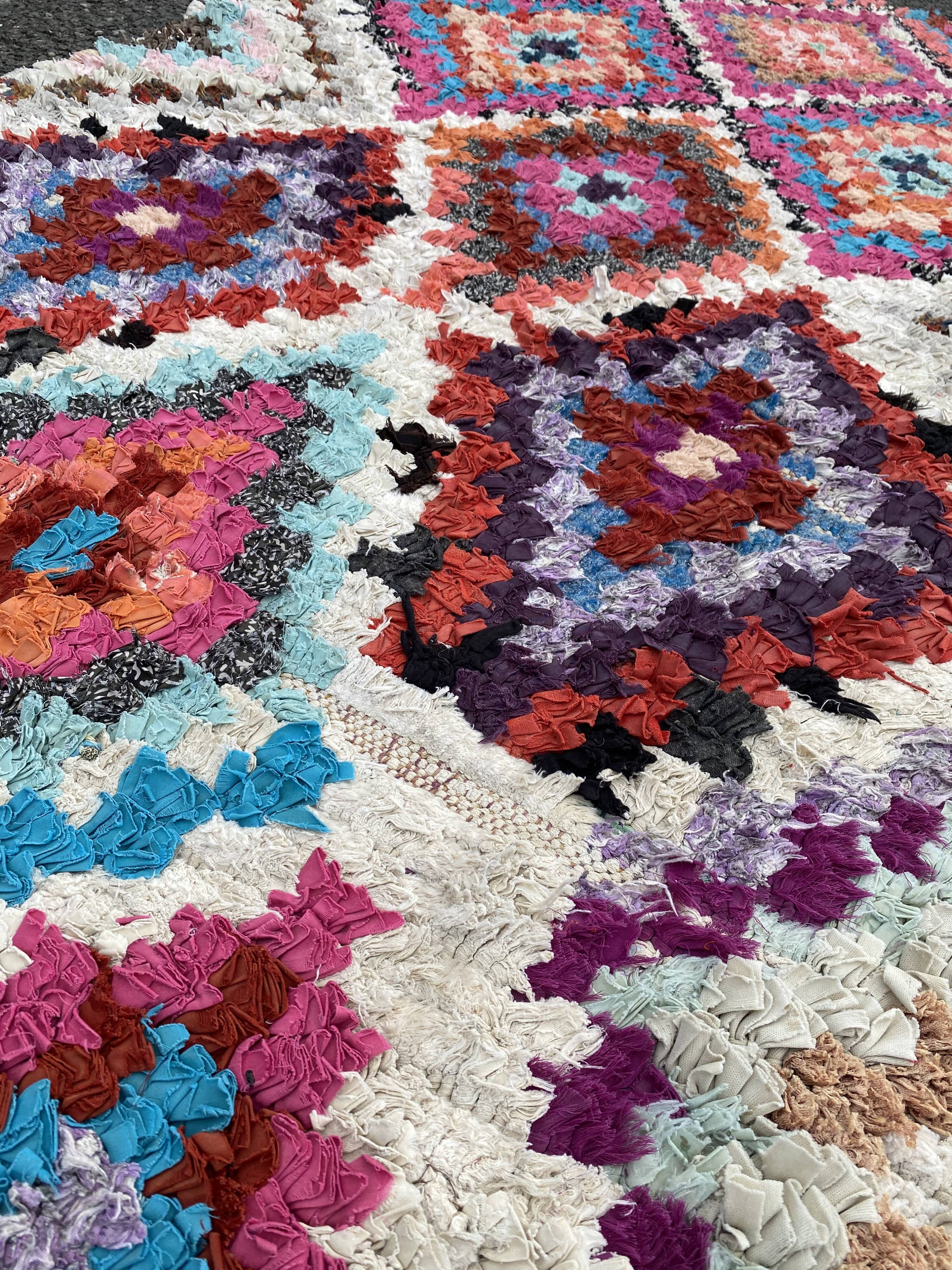 Berbere carpet boucherouite corridor 95x220 cm