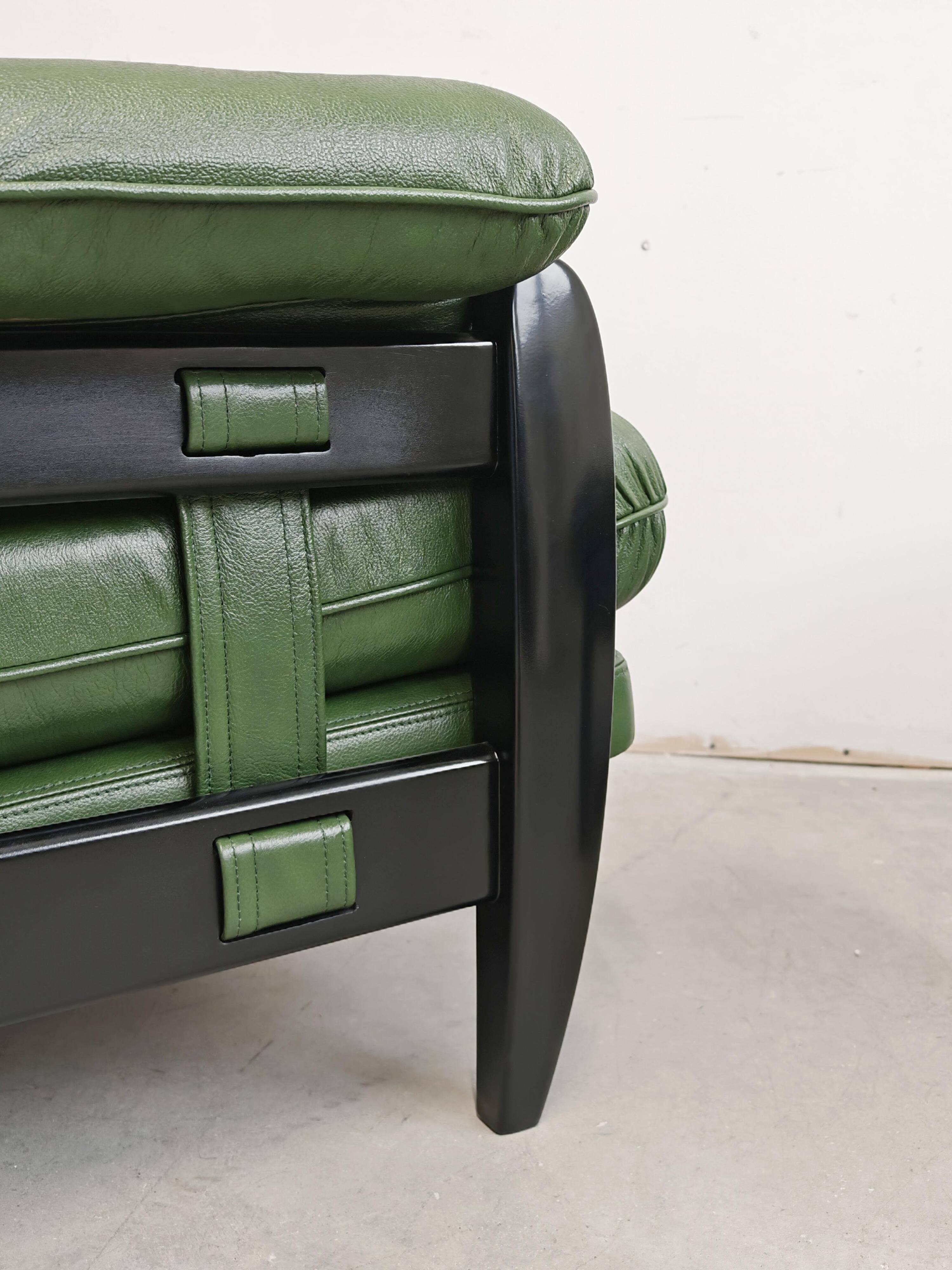 "Rodeio" Mid Century Modern armchair and ottoman by Jean Gillon