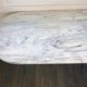 Marble oval tray bistro table and cast iron frame
