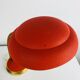 1950s desk lamp, red metal and brass