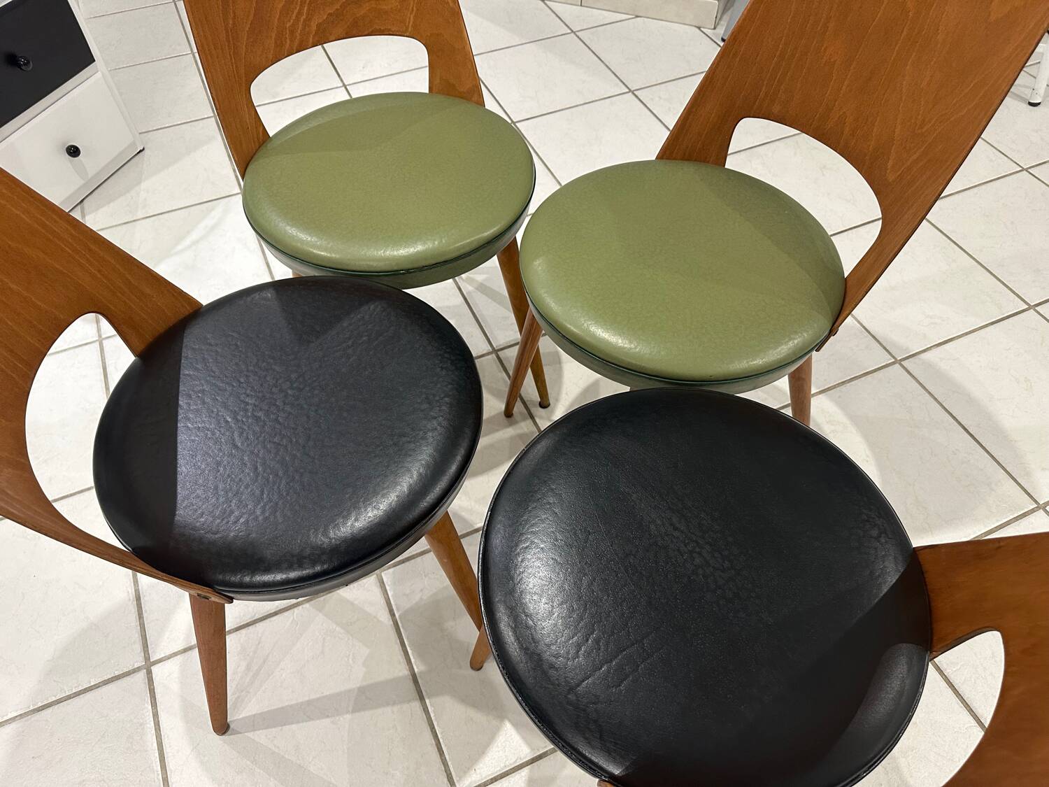 Set of 4 Baumann Mondor Bistro Chairs 1960