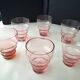 6 Rosé glass table glasses 30s-40s