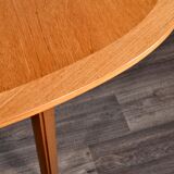 Midcentury oblong teak extending table by Nathan
