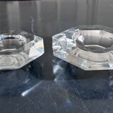 Paire de cendrier diamant en cristal