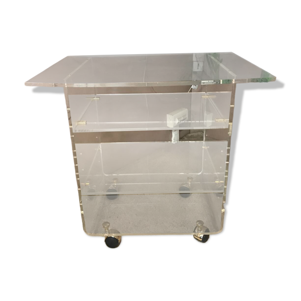 Table d appoint vintage en plexiglas, design David Lange