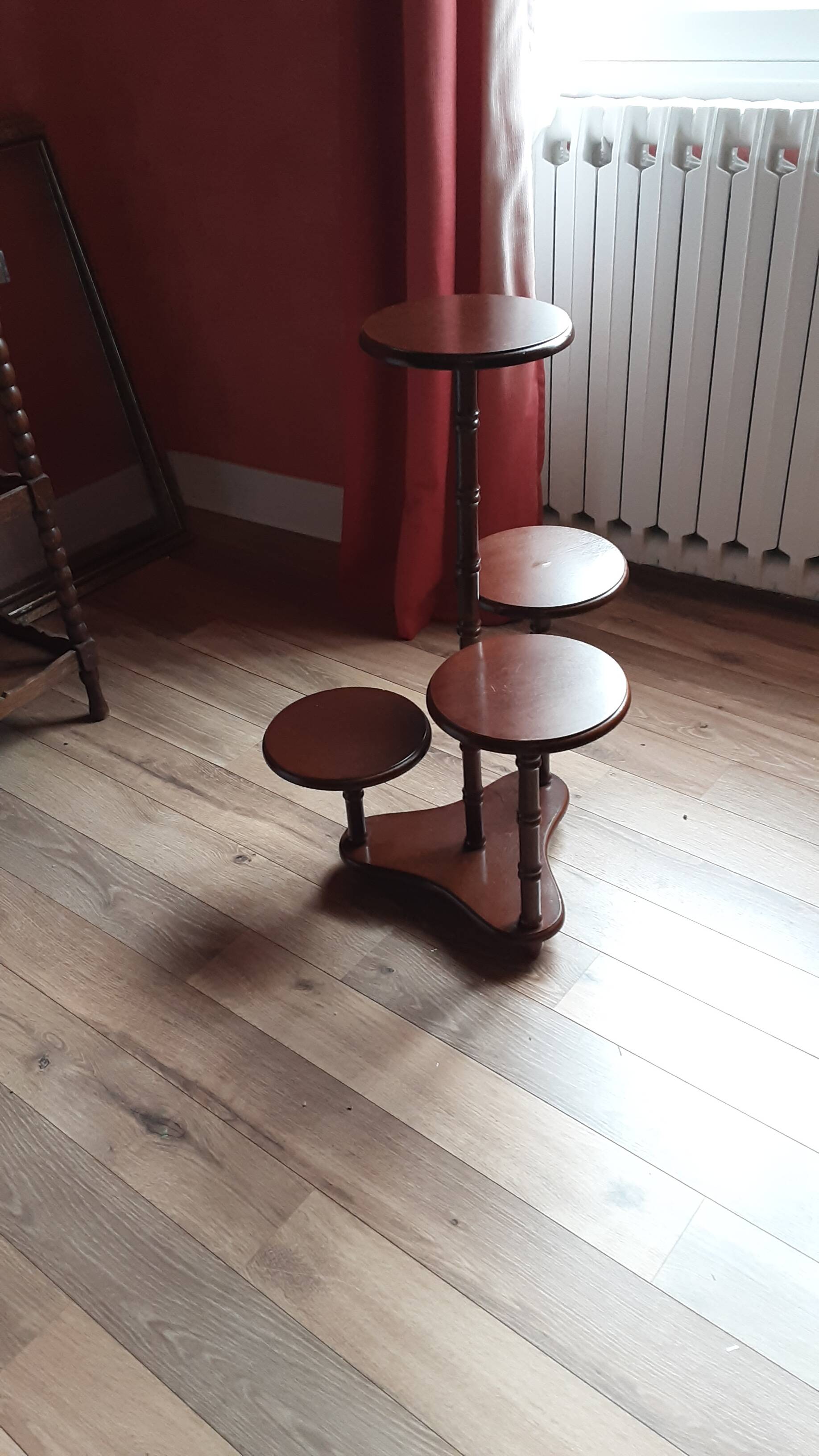 Antique wooden plant stand