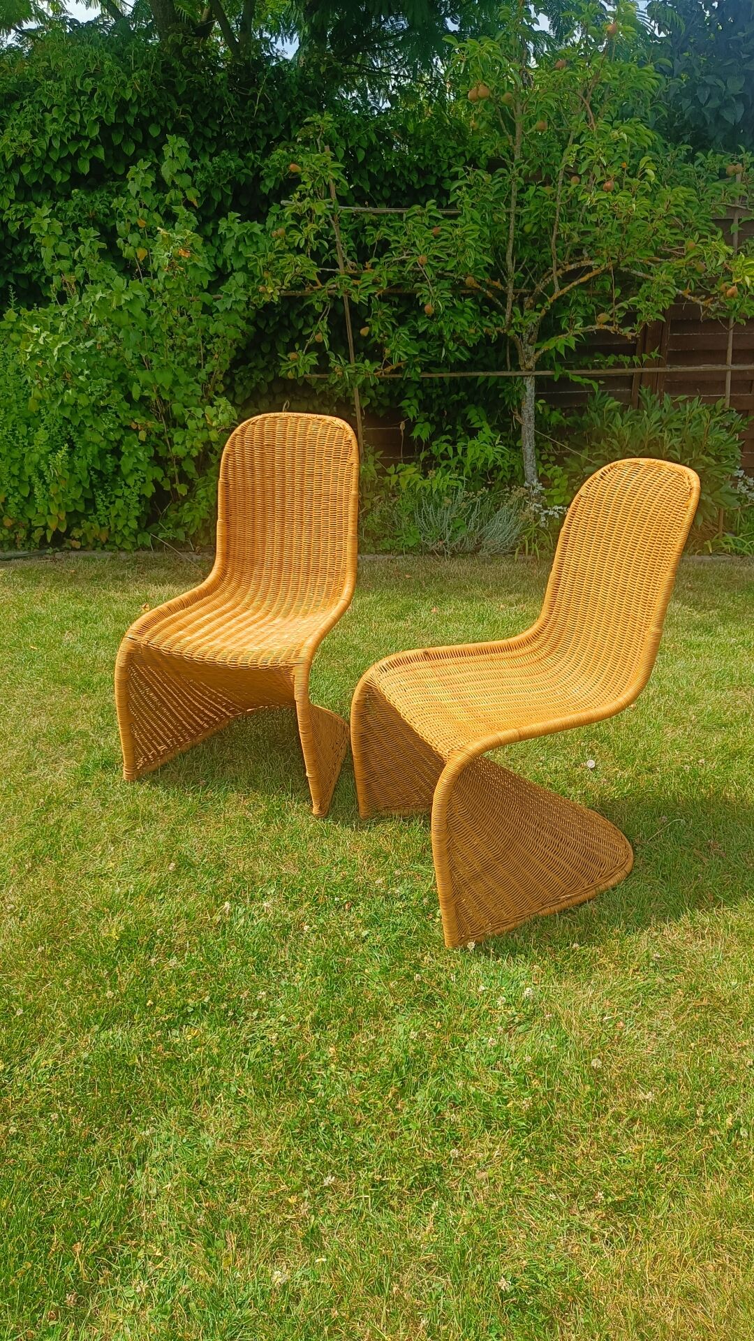 1970s rattan chairs