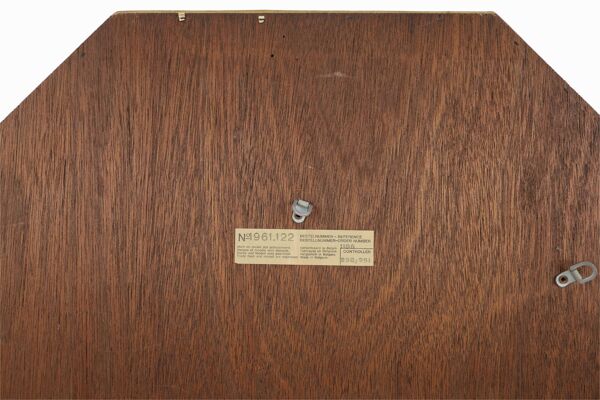 Miroir octogonal doré de Deknudt Belgique décoré de verre miroir fumé