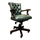 English Chesterfield Office Chair Desk chair green