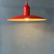 Small vintage Space Age suspension in red metal.