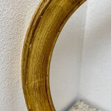 Old oval shaped wooden frame