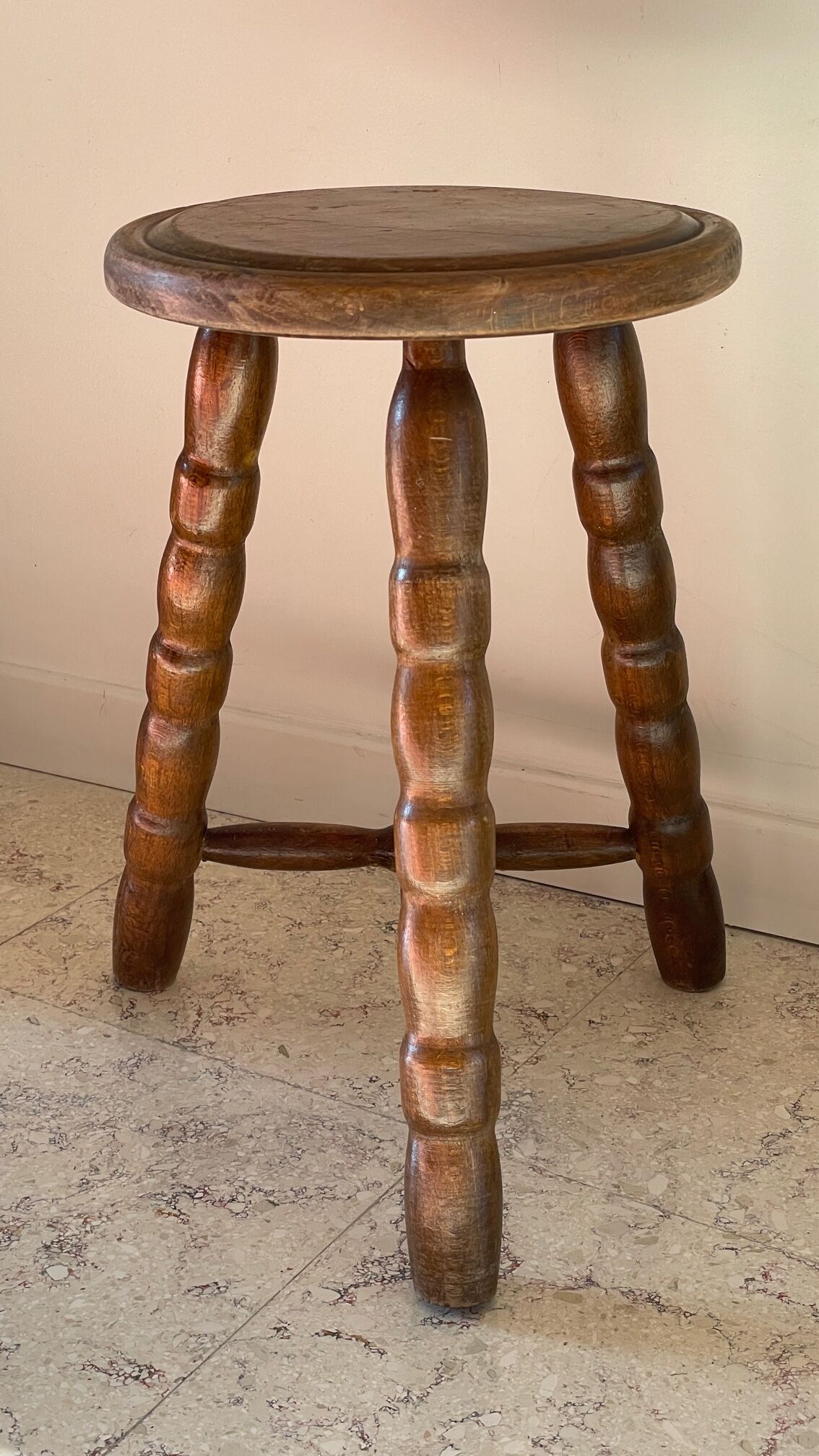 Wooden stool tripod vintage