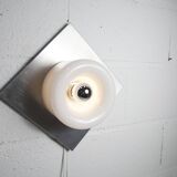 Ceiling light Doria Leuchten 1960, Germany, Alu Opaline + bulb