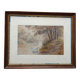 WATERCOLOR 1907 by Albert GYSEL River LA BOURRE towards MOTTE AU BOIS North